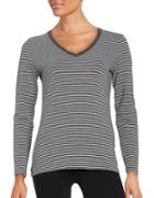 Lord & Taylor Striped Long Sleeve Tee