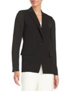 Lafayette 148 New York Lorelle Sheer Sleeve Tech Cloth Jacket