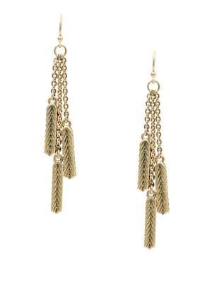 Sole Society Burnished Goldtone Fringe Earrings