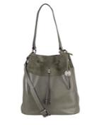 Lodis Medium Wiltern Rfid Jess Suede And Leather Drawstring Bag