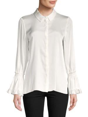 Kobi Halperin Hana Ruffle Long-sleeve Blouse