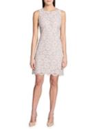Tommy Hilfiger Lotus Flower Lace Sleeveless A-line Dress