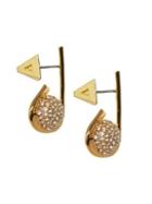 Vince Camuto Goldtone And Crystal Fireball Loop Earrings