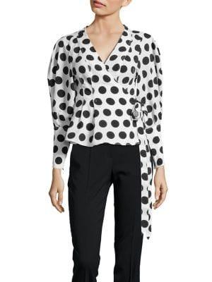 Cmeo Collective Unending Polka Dot Wrap Top