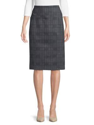 Ivanka Trump Plaid Pull-up Skirt