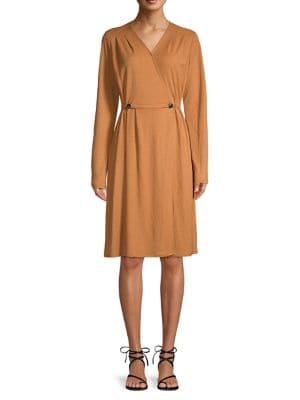 Vero Moda Long-sleeve Faux Wrap Dress