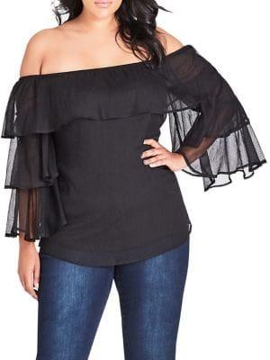 City Chic Plus Off-the-shoulder Seductress Top
