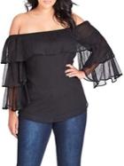 City Chic Plus Off-the-shoulder Seductress Top