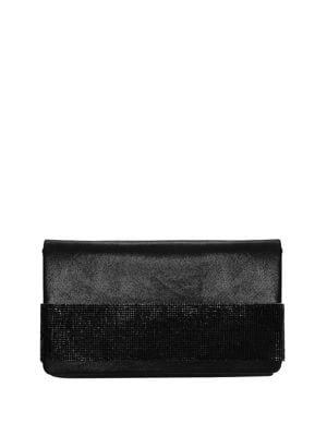 Nina Destinee Crystal Embellished Trim Clutch