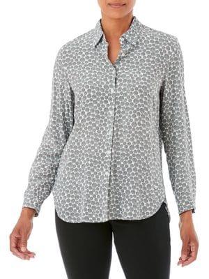 Olsen Multi-dot Button-down Shirt