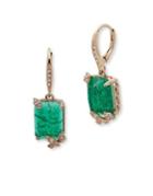 Jenny Packham Emerald And Crystal Drop Earrings
