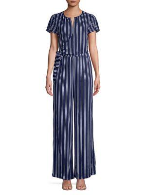 Michael Michael Kors Striped Wide-leg Jumpsuit