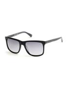 Guess 64mm Gradient Modified Rectangle Sunglasses