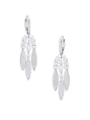 Nadri Cobblestones Crystal Chandelier Earrings