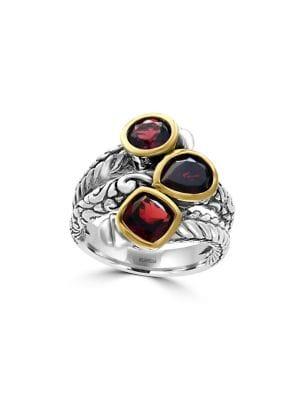 Effy 18k Yellow Gold, Semi-precious Gemstone, And Sterling Silver Ring