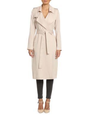 Belle Badgley Mischka Angelina Solid Trench Coat