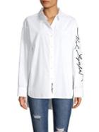 Karl Lagerfeld Paris Logo Button-down Shirt