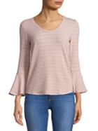 Highline Collective Striped Bell Sleeve Top