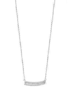 Effy 925 Sterling Silver & Diamond Bar Necklace
