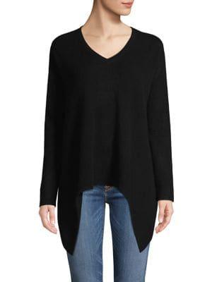 Lord & Taylor Sharkbite-hem Cashmere Sweater
