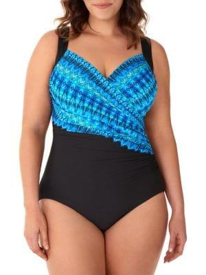 Miraclesuit Plus Cabana Chic Sanibel One-piece Swimsuit