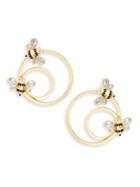 Kate Spade New York Bee Crystal Hoop Earrings
