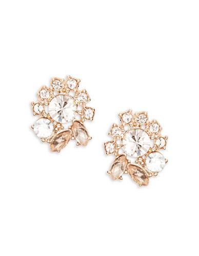 Marchesa Crystal Cluster Button Stud Earrings