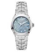 Tag Heuer Diamonds, Mother-of-pearl And Stainless Steel Link Bracelet Watch