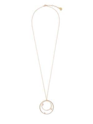 Vince Camuto Crystal Open Ring Pendant Necklace