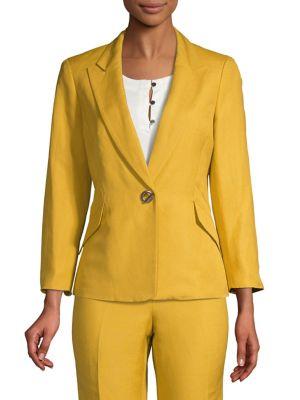 Kasper Bracelet-sleeve Peak Lapel Blazer