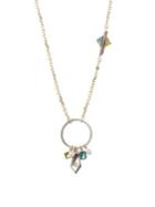 Carolee Florence Amethyst & Faux-pearl Hoop Pendant Necklace