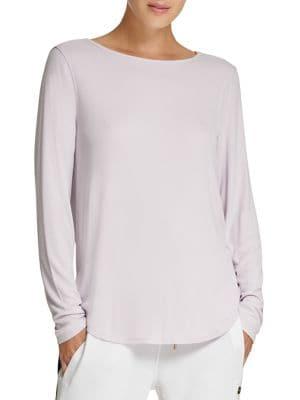 Donna Karan Active Long-sleeve Roundneck Top
