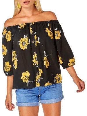 Dorothy Perkins Off-the-shoulder Floral Top