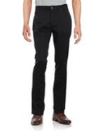 Black Brown Tailored-fit Twill Pants