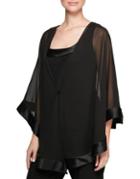 Alex Evenings Two-piece Quarter-sleeve Jacket And Scoopneck Camisole Twinset