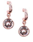 Givenchy Rose Gold And Swarovski Crystal Drop Earrings
