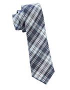 The Tie Bar Plaid Woven Silk Tie