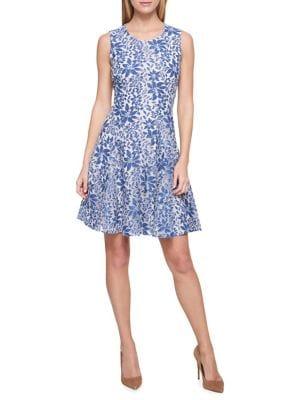 Tommy Hilfiger Floral Lace Fit-&-flare Dress
