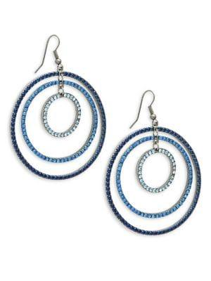 Design Lab Sterling Silver Triple Hoop Earrings