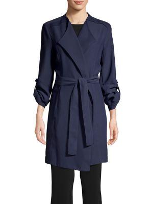 Joan Vass Belted Trench Coat