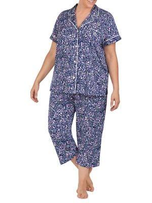Lauren Ralph Lauren Plus 2-piece Capri Pants Pj Set