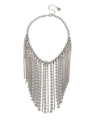 Bcbgeneration Red Carpet Confetti Hematite Fringe Statement Necklace