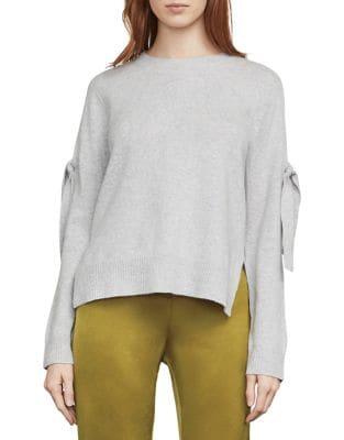 Bcbgmaxazria Tie-sleeve Cold-shoulder Sweater