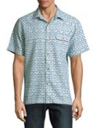 Tommy Bahama Atomic Geo Silk Button-down Shirt