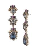 Marchesa Swarovski Crystal Linear Drop Earrings