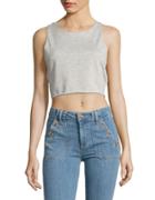 Design Lab Lord & Taylor Heathered Cropped Top