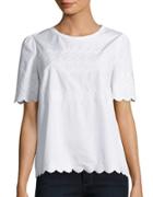 Weekend Max Mara Canore Scalloped Trimmed Top