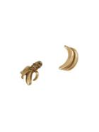 Lucky Brand Global Tribes Goldtone & Crystal Drive Me Bananas Mismatch Stud Earrings