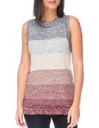 B Collection By Bobeau Striped Sleeveless Cotton Top