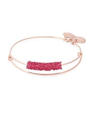 Alex And Ani Raspberry Lips Fine Rocks Charm Bangle Bracelet